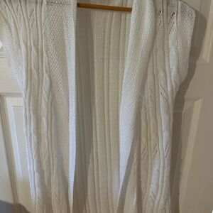 White Knit Sleeveless Cardigan – Brittany Black